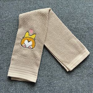 Embroidered Corgi Kitchen or Bathroom Hand Towel
